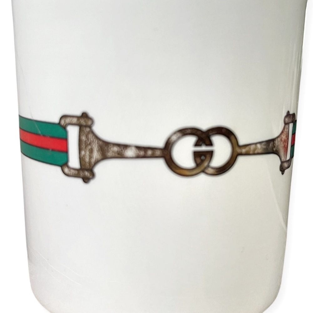 RARE Vintage 1980s Gucci Horse Bit Porcelain Coffee Cup Mug Made in Italy - Picture 6 of 11